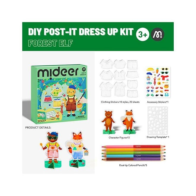 DIY Post-It Dress Up Kit - 3+ years 31 pcs