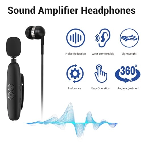 Sound Amplifier - Collar Clip Rechargeable SNR ≥90dB