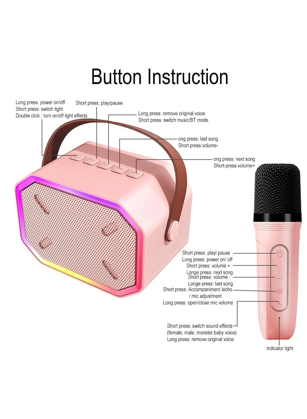Karaoke Machine - 2 Wireless Mics 10W