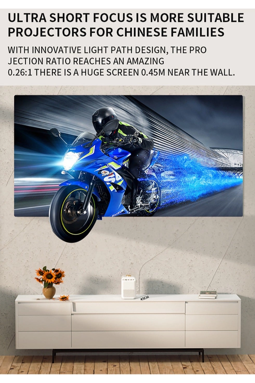 Upgrade Portable Projector 400ANSI 1080P