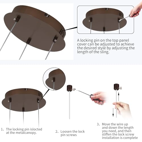 Modern LED Chandelier - 3000K-6000K Dimmable