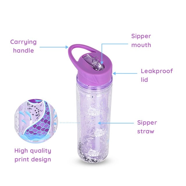 Bento Lunch Box - Convertible 4/6 + Water Bottle - 550ml Double Wall + Spoon - Golden + Fork - Golden + Cutlery Bag