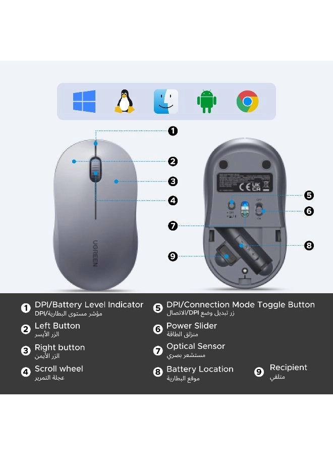 Wireless Mouse - USB Bluetooth