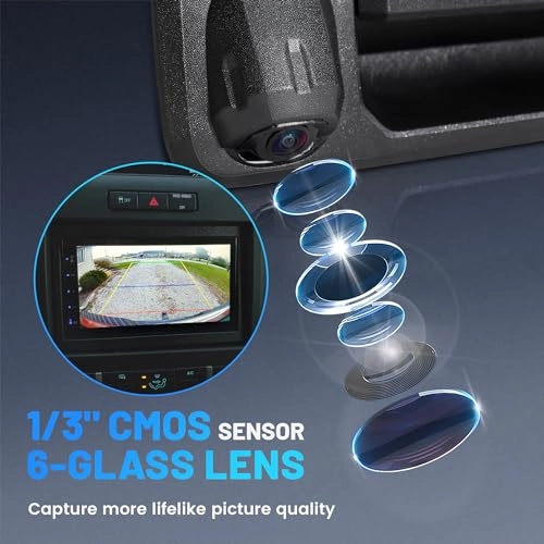 Tailgate Handle Backup Camera - Night vision RCA 480 TV line