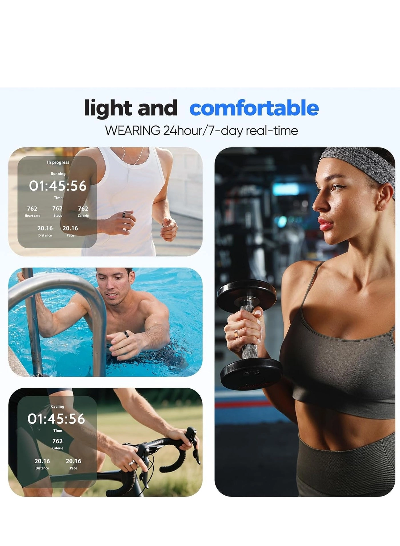 Smart Health Ring - Fitness Tracker Heart Rate Blood Oxygen