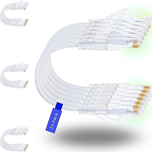 Patch Cables Cat6 Cat6a - 2ft 24 Pack 10G