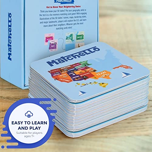 US States Matching Game - 7 and Up 50 pieces