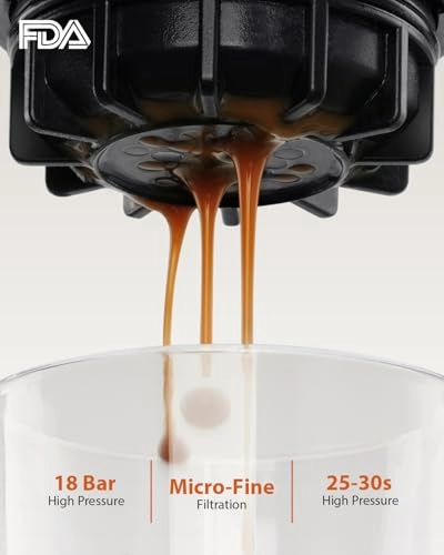 Portable Coffee Maker - 60 ml/min 5g coffee grounds NS capsules