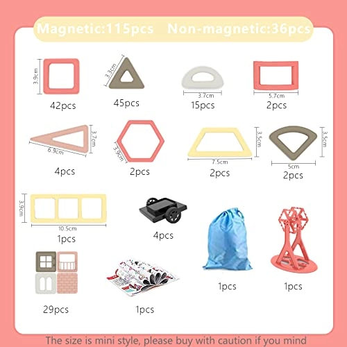 Magnetic Building Blocks - 3 years and up 151 pieces