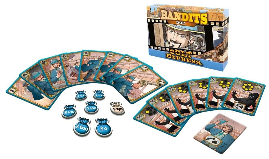 Colt Express: Happy 10th Birthday Expansion + Colt Express: Bandit Mini Expansions - Doc Django + Bottle Opener