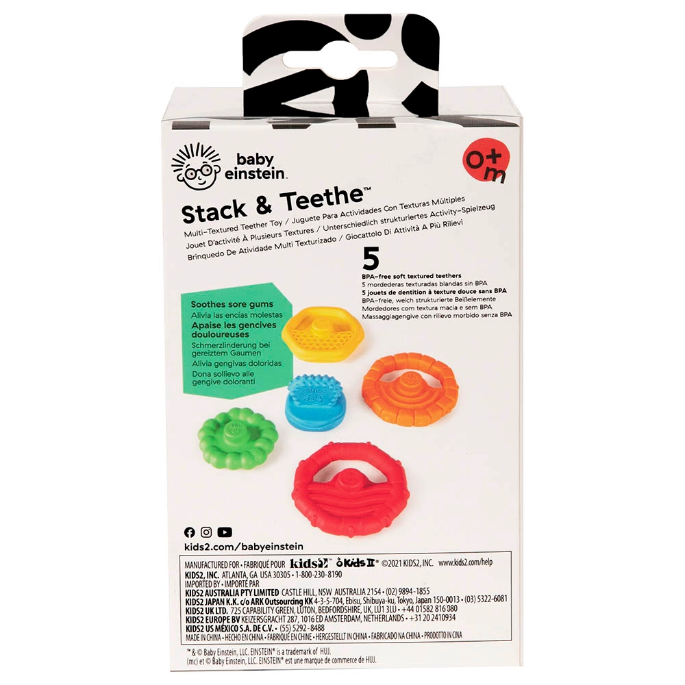 Stacking Teether Toy - Multi Colour 0 +