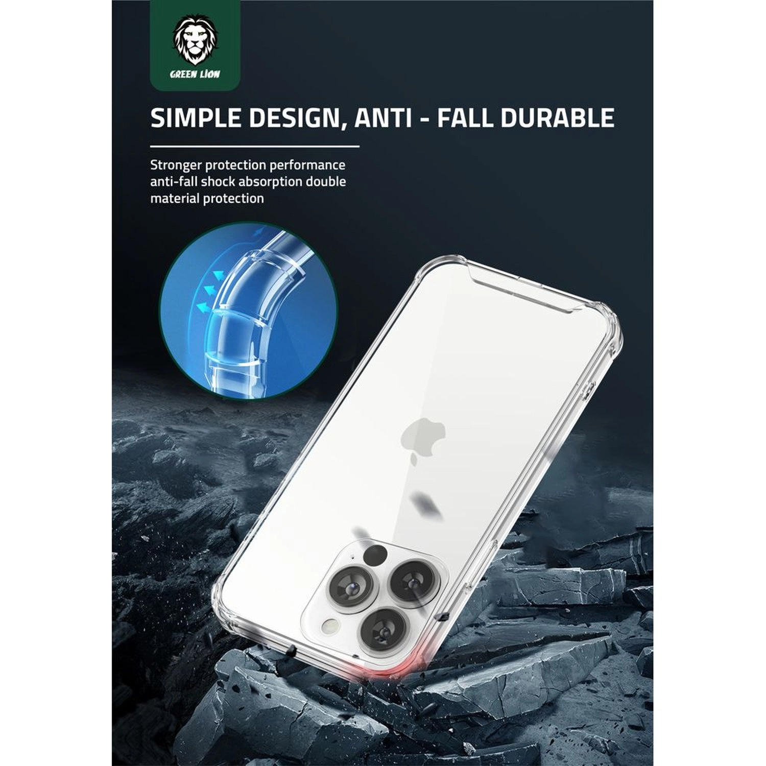 Anti-Shock Case for Apple iPhone 13 Pro - TPU and PC