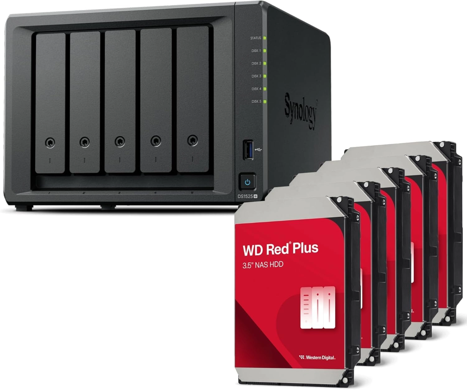 DS1525+ 5-Bay 20TB Bundle