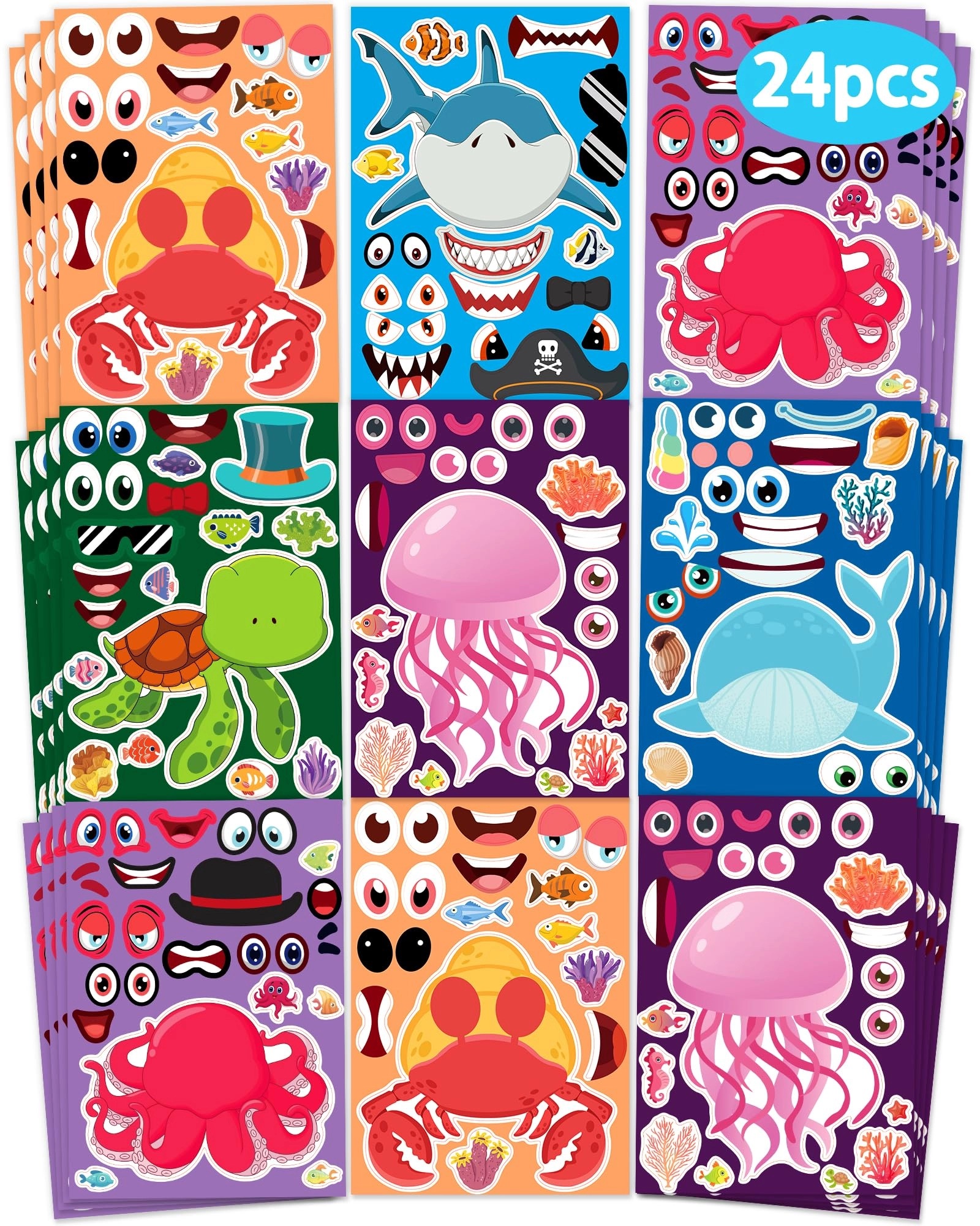 Greingways Mermaid Activity Sticker Book 24 pcs