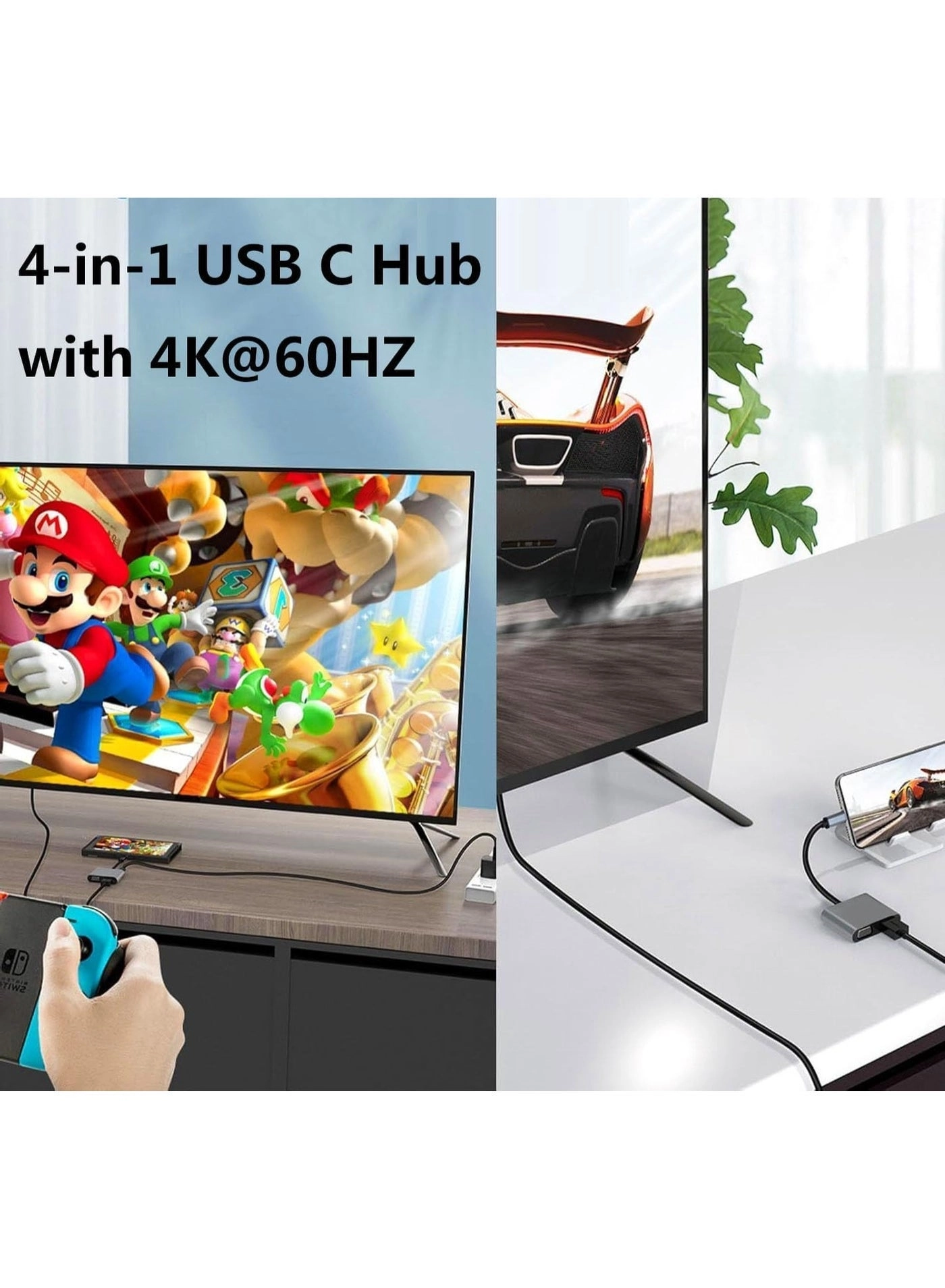 USB C to HDMI VGA Adapter - USB 3.0 3840*2160@30Hz