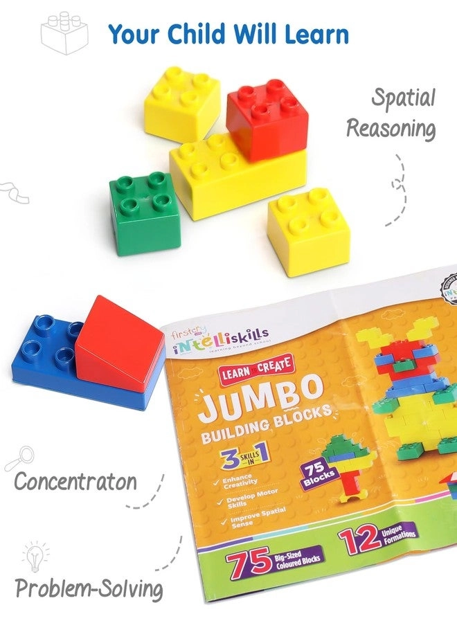Premium Jumbo Building Blocks - 75 pcs