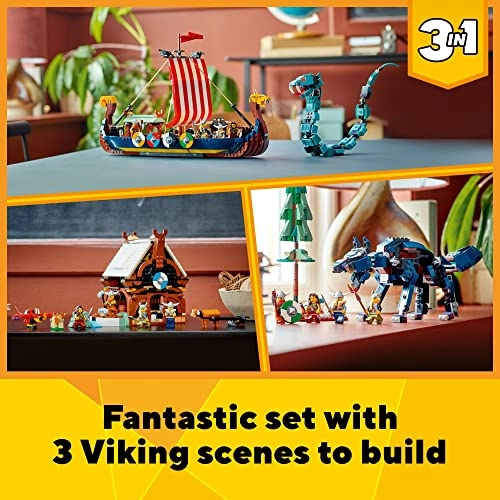 Creator 3in1 Viking Ship and The Midgard Serpent (31132)