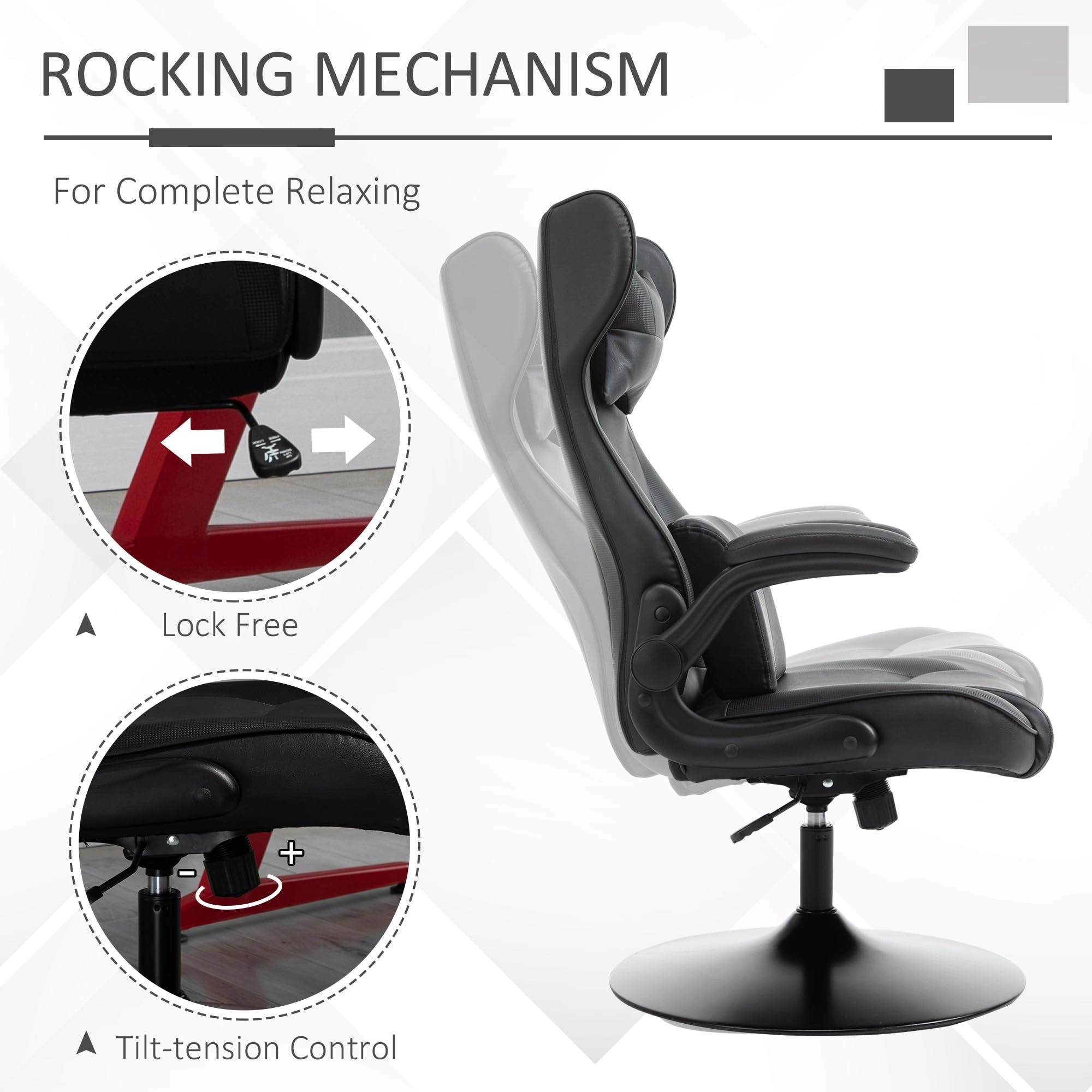 Gaming Chair - Racing Style Lumbar Support Black