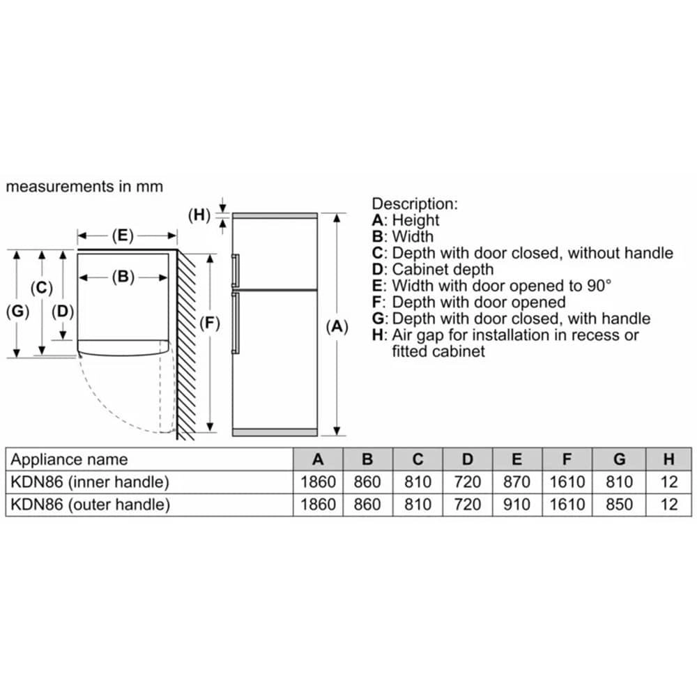 Bosch Series 6 KDN86HIE0M
