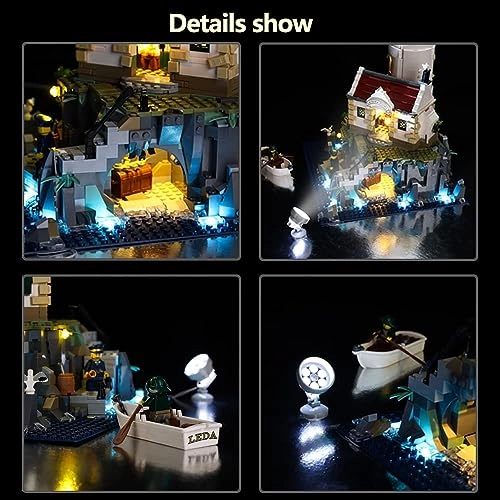 LED Lighting Set - Compatible with Lego 21335 Ideas Motorised Lighthouse Remote control version