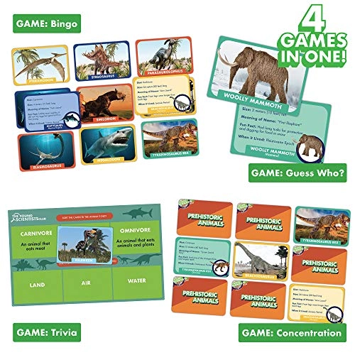 Prehistoric Animal Card Games Paleontology - 5 years+ 80 pieces