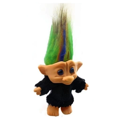 Lucky Troll Doll - 7.5in Wool Black