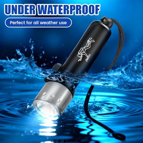 Diving Flashlight - 1000 Lumen T6 LED Waterproof Pack