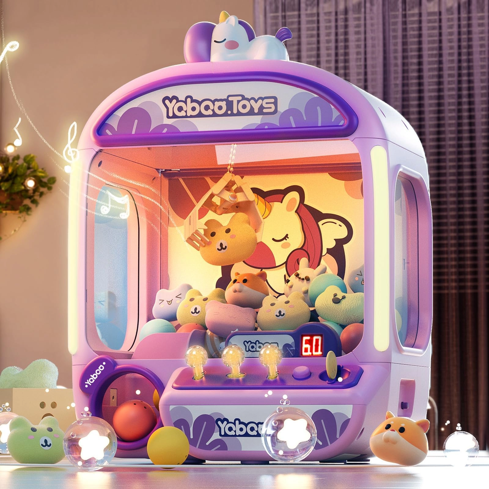 orange ocean Large Claw Machine Unicorns - 6-8 years