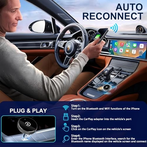 Wireless CarPlay Adapter - Bluetooth USB iPhone