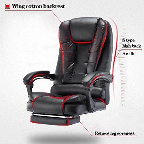 Desk Chair - PU Leather Brown High Back