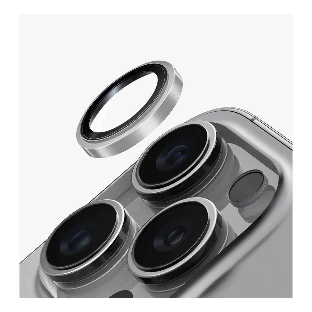 Uniq Optix iPhone 16 Pro/Pro Max Camera Lens Protector - Stainless Steel Frame Sapphire