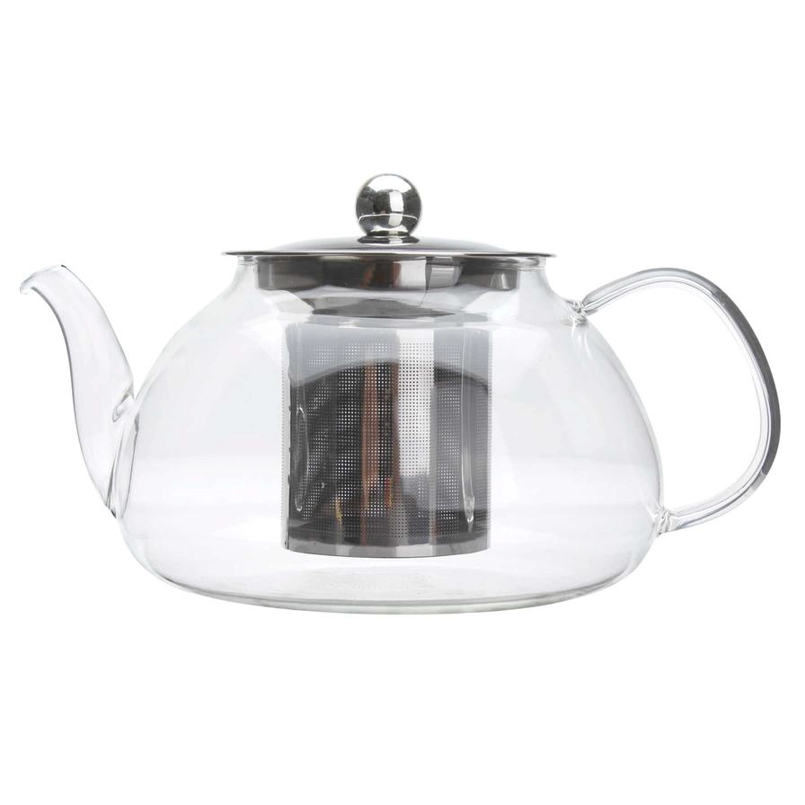 SG Glass Teapot - glass & stainless steel 800 milliliter