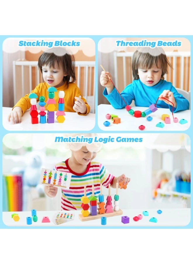 Wooden Beads Sequencing Toy - 3 4 5 Years