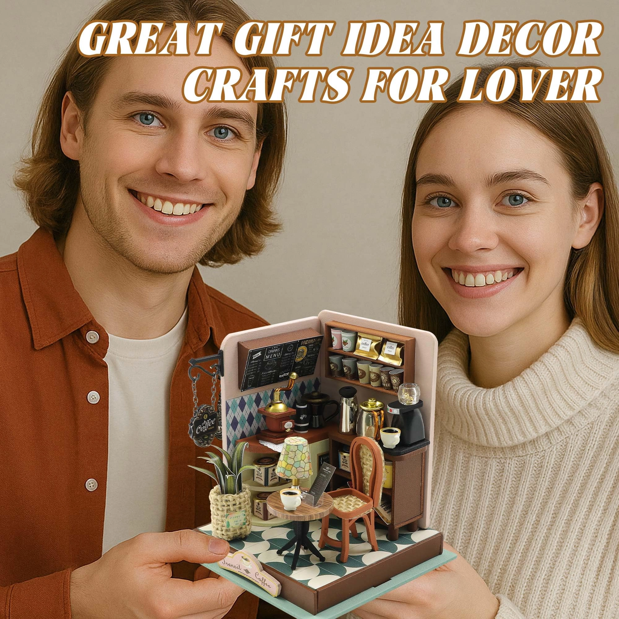 DIY Miniature House Kit - Vintage Coffee Shop