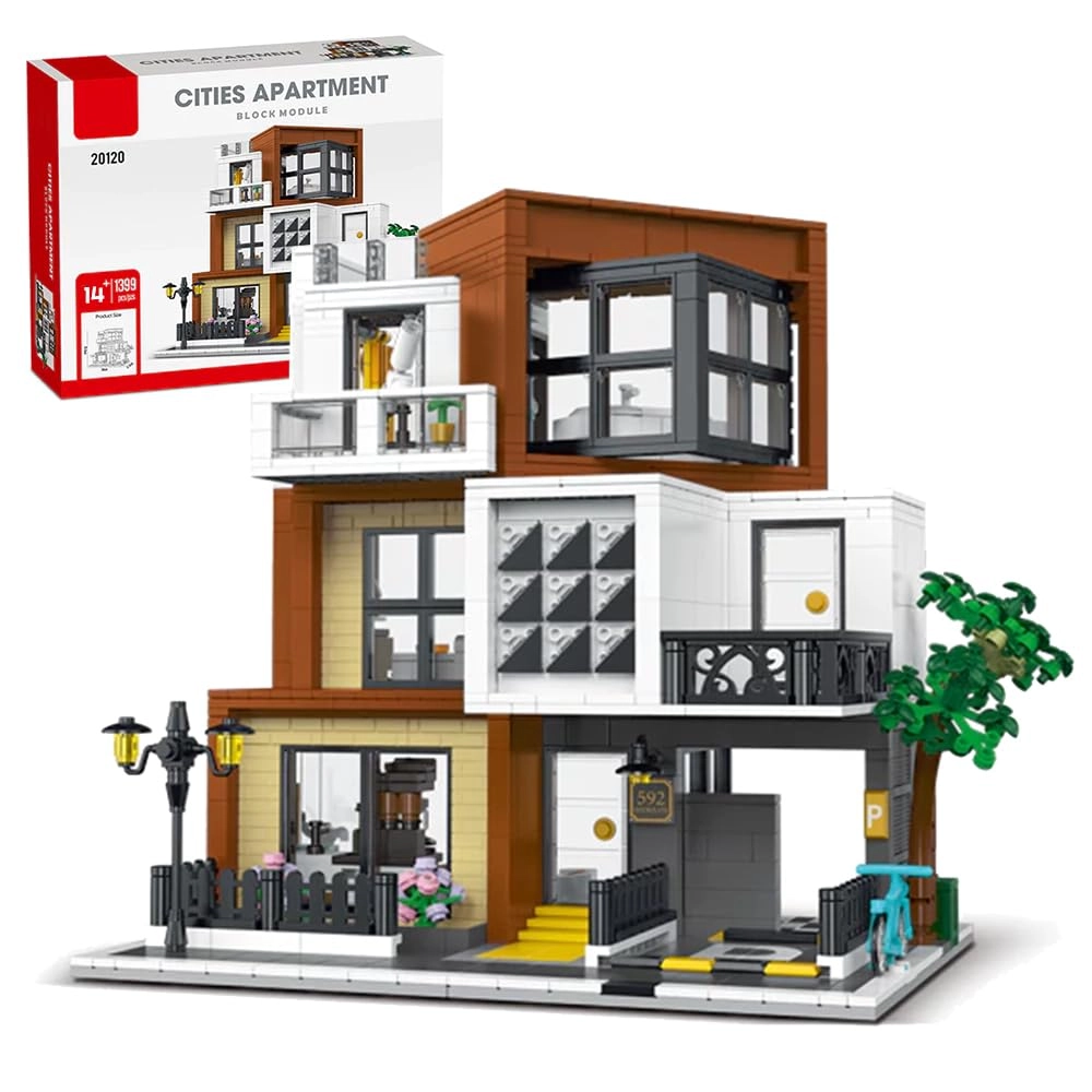 Wyiauy Modern House Building Set - 1399 pcs