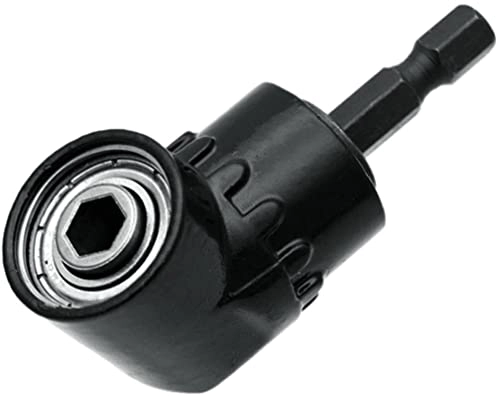 105 Degree Right Angle Drill Adapter - Black 1/4" Hex