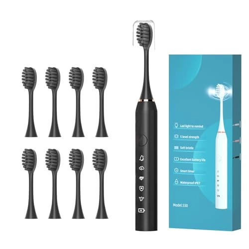 Electric Toothbrush - Ultrasonic 8 Brush Heads 5 Modes
