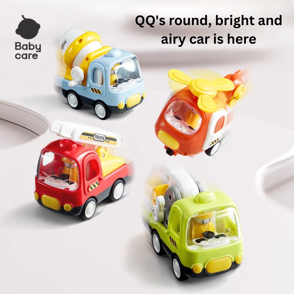 Excavator + Cement Mixer Truck - 2 Pcs