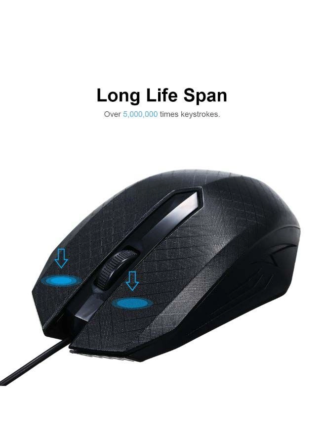 3-Button USB Optical Mouse - Wired