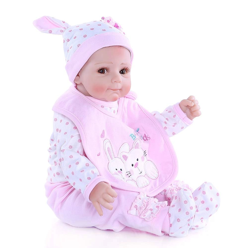 ZJBYD Reborn Baby Doll - 21 inch Silicone Vinyl Sweet Face