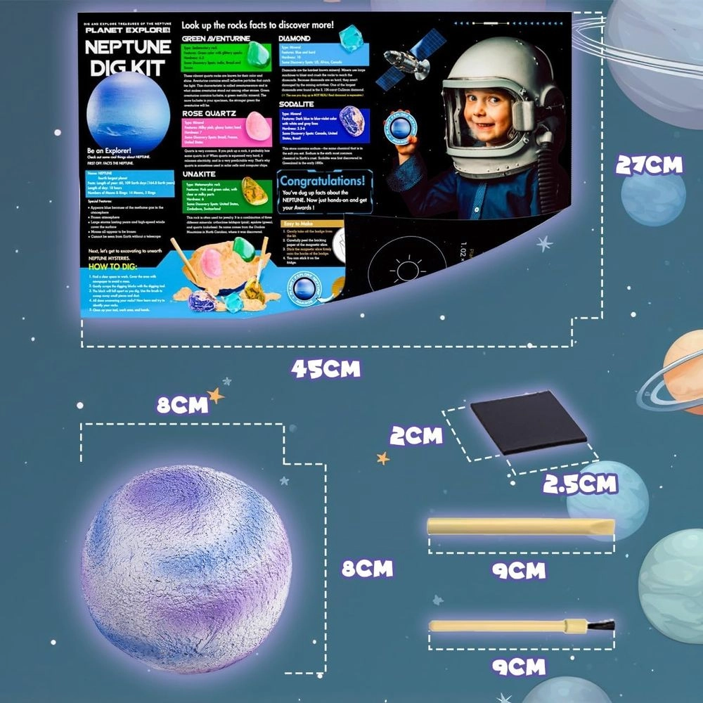 Neptune Dig Kit - 10 Pcs geology astronomy
