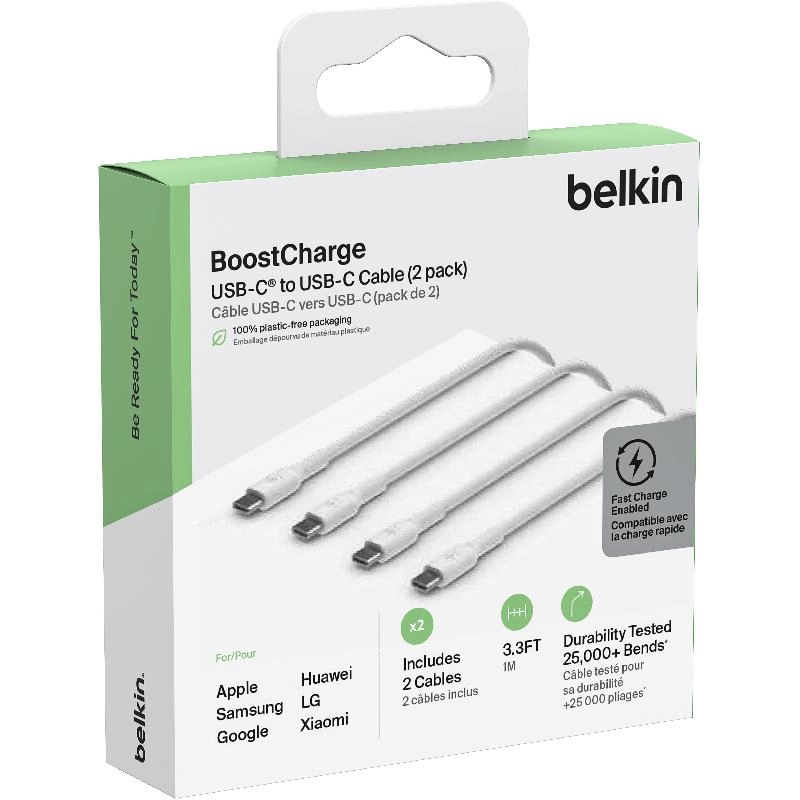 Standard Cable 2.0 USB-C to USB-C 1m Silicone (2-Pack)