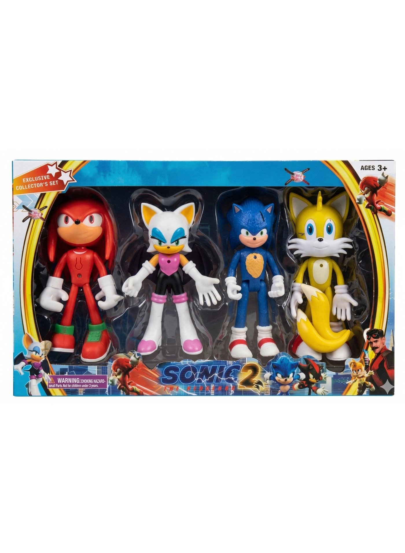 Sonic + Tails + Knuckles + Rouge The Bat - Sonic - 3+ Years 4 pcs