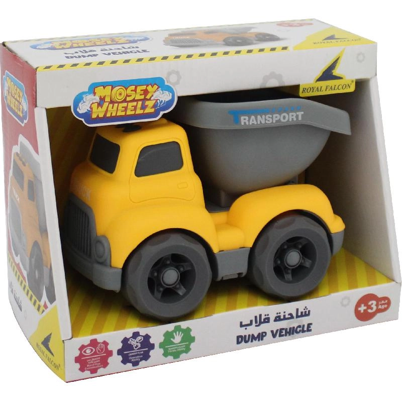 Mosey Wheelz Dump Truck - Yellow/Grey 2 Years and Above