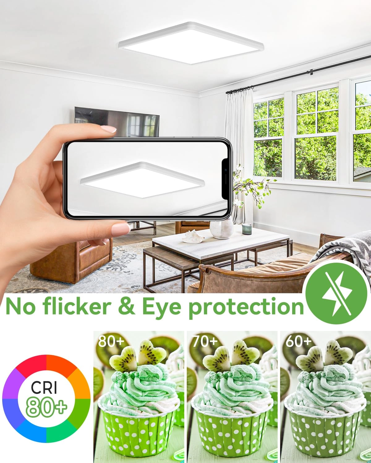 led ceiling light - 3000K/4000K/6500K Pack