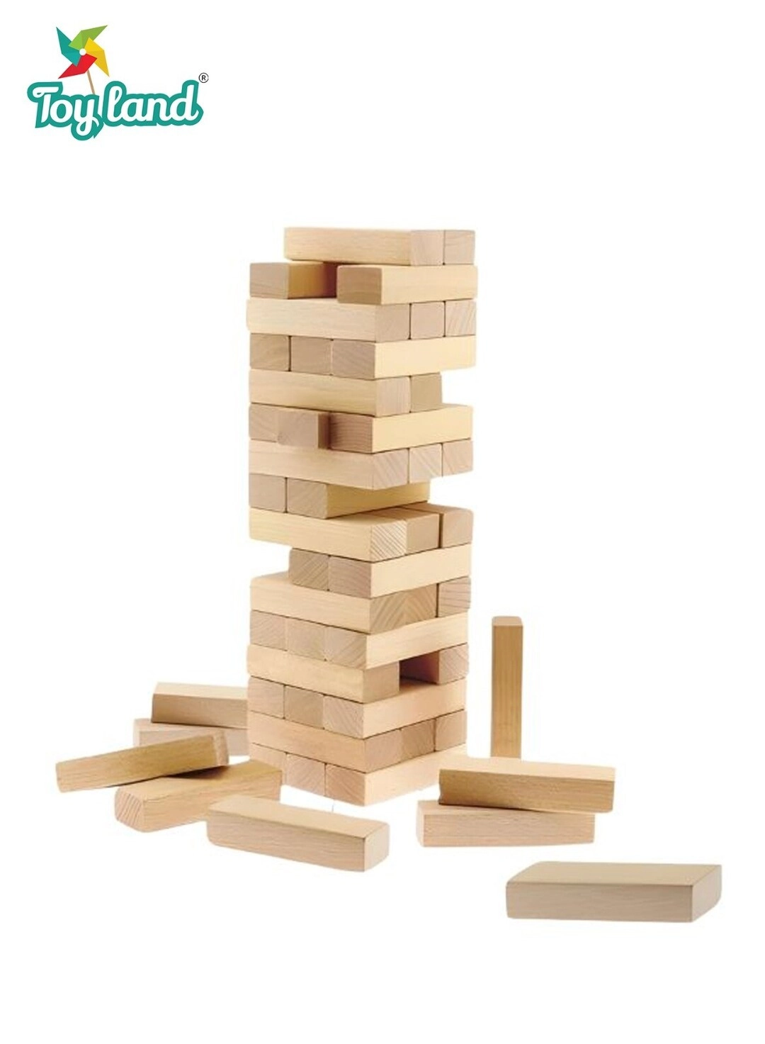 Toyland Wooden Blocks Stacking Game - 48 pcs