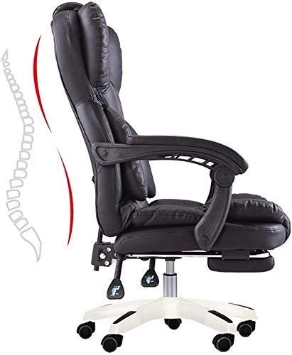 Desk Chair - PU Leather Brown High Back
