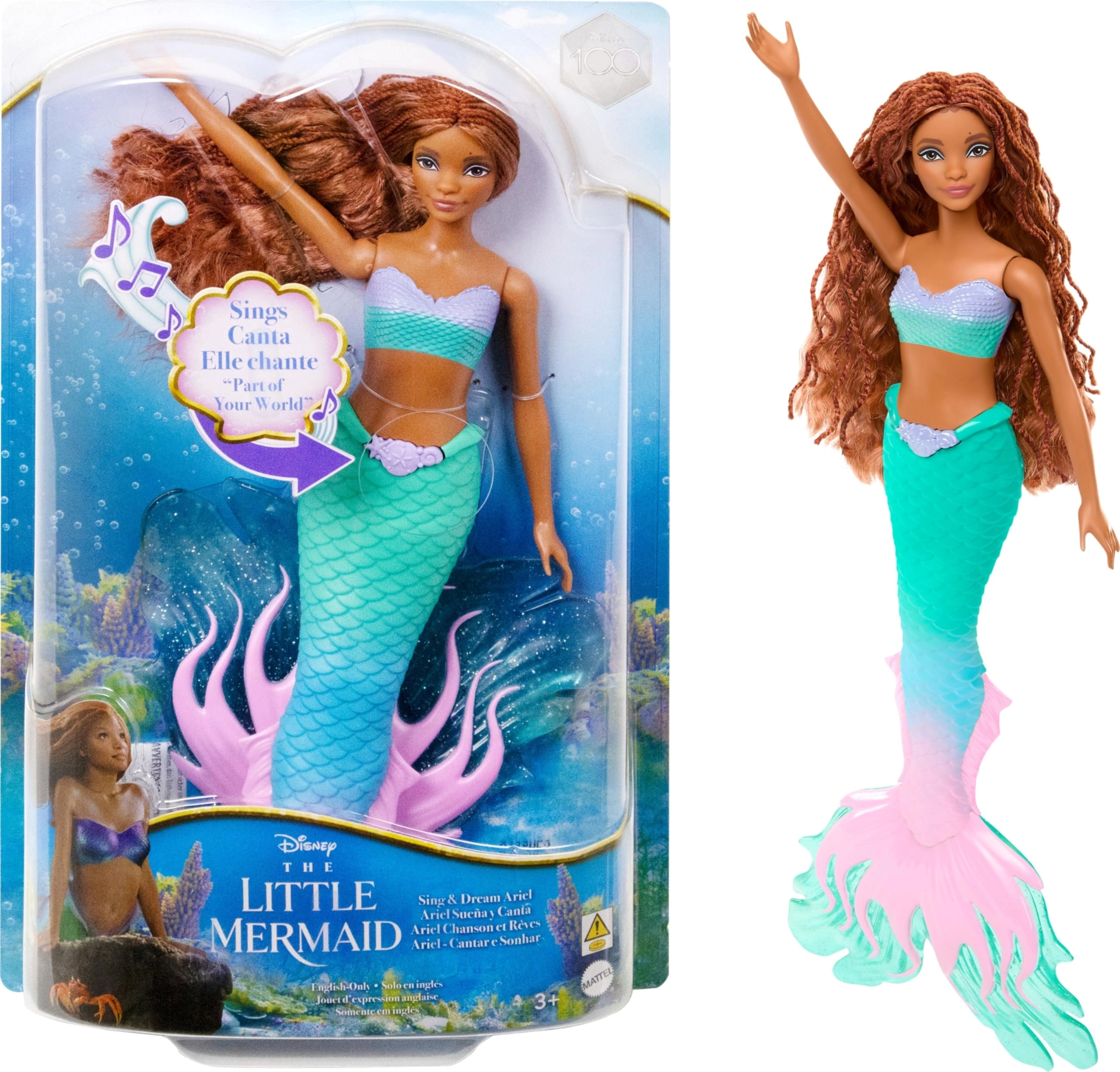 Mattel Ariel Fashion Doll - Sing & Dream Signature Tail