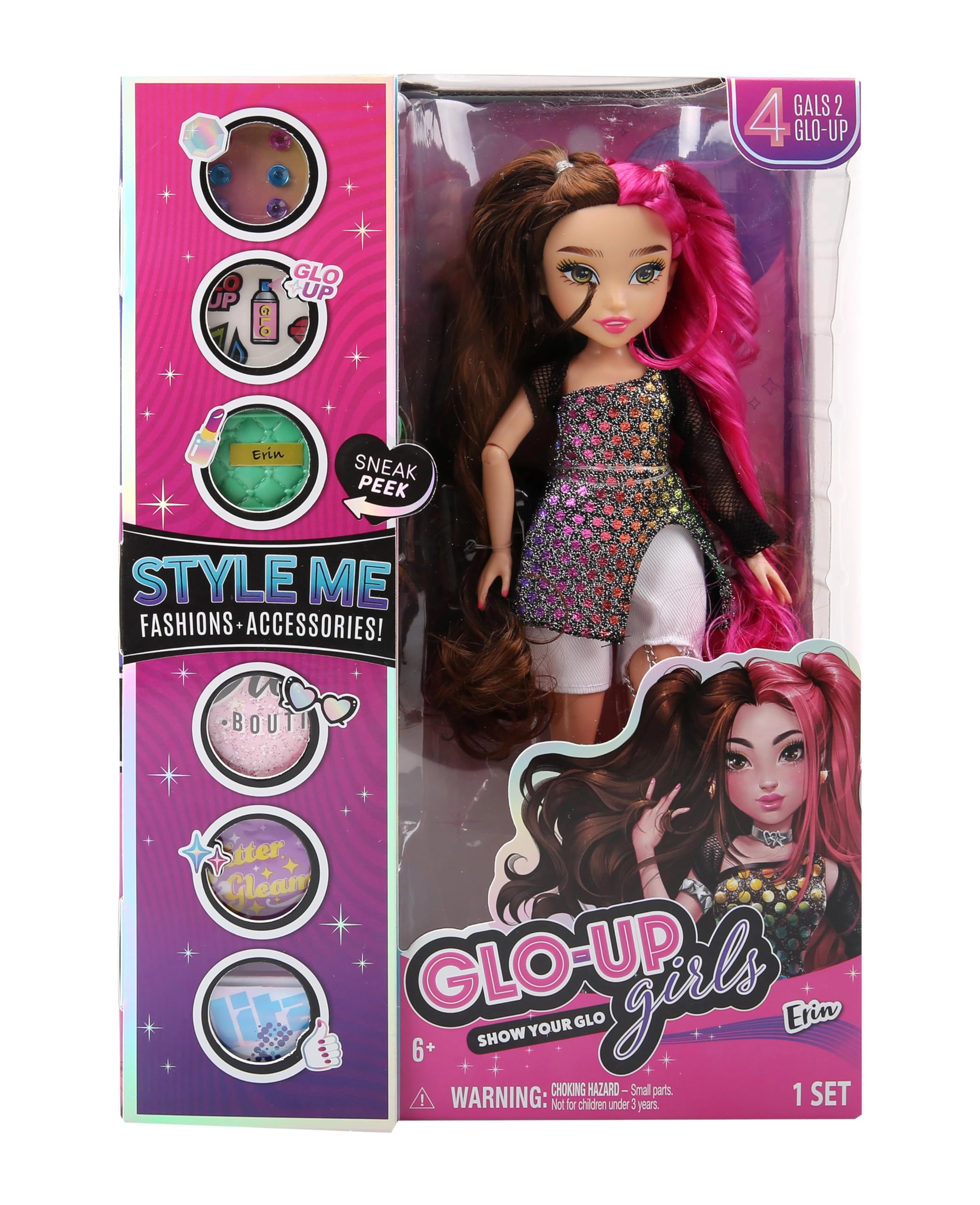 Guangdong Chenghai Intelligent Toys Co., Ltd. Erin Fashion Doll - 25-30 Cm Plastic Color-changing Hair Floral Dress Ages 6+