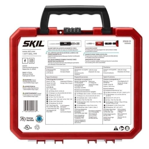 SD5618 - 4V Pistol Grip Screwdriver 42-Piece Bit Set
